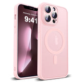YEMORAN Compatible with iPhone 13 Pro Case with Built-in Camera Lens Protectors Translucent Magnetic 13 Pro Phone Case 6.1 [Comp