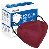 WWDOLL KN95 Face Mask 50 Pack, 5-Layers Breathable KN95 Masks, Red