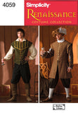 Simplicity Men's Renaissance Faire Costume Sewing Patterns, Sizes XS-XL