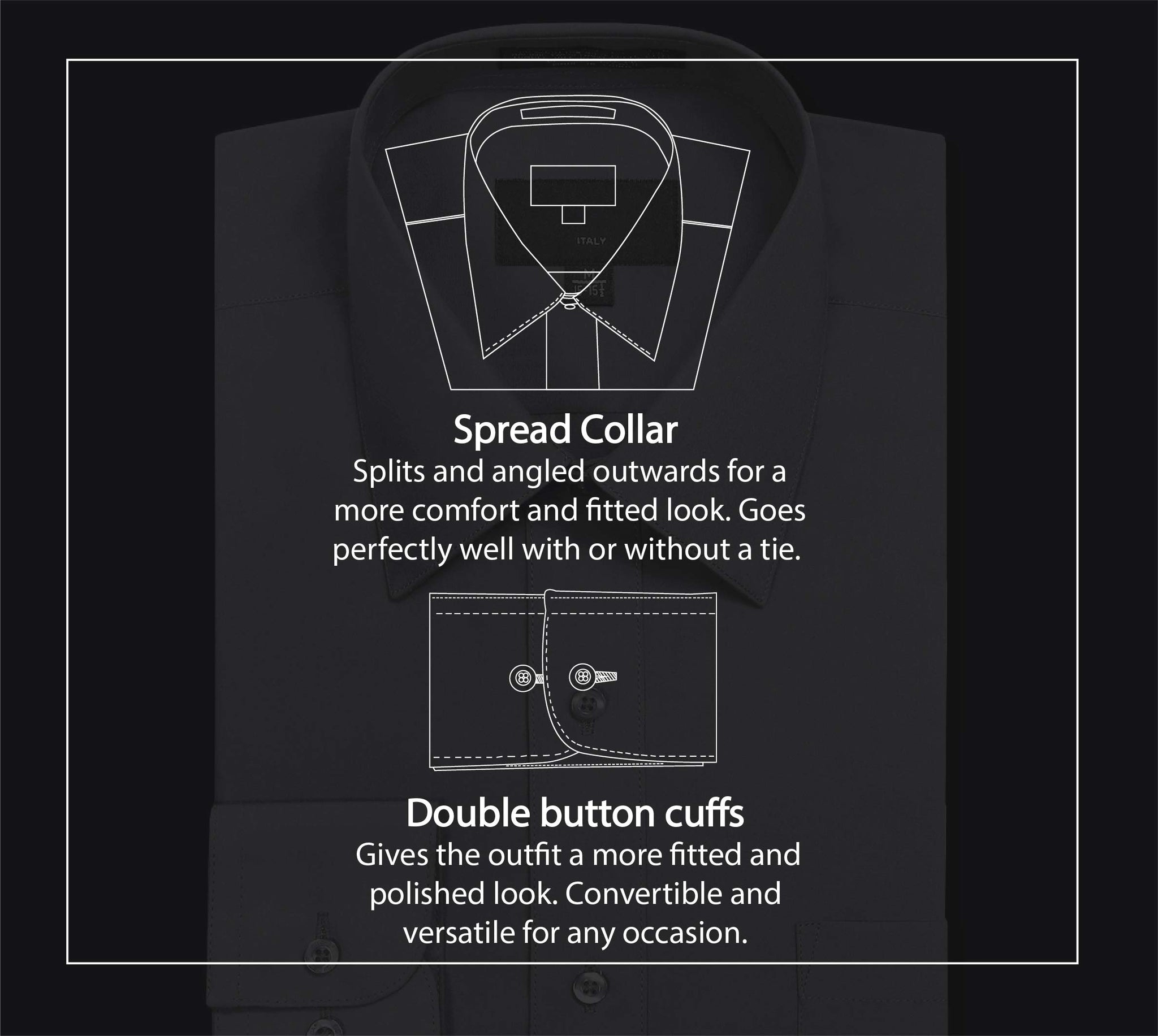 Allsense Men's Long Sleeve Regular Fit Solid Dress Shirt 15-15.5 N : 32-33 S Brown