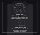 Allsense Men's Long Sleeve Regular Fit Solid Dress Shirt 15-15.5 N : 32-33 S Brown