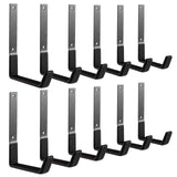 SINCHEEWAY Heavy Duty Steel Hooks - Garage & Garden Tool Organizer, Wall Mount Hooks, Hose Hanger (12, Large)