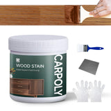 CARPOLY Wood Stain,16oz Teak Wood Stain & Sealer in One, Water Based|Fast Drying|Non-Toxic|Low Ddor|Waterproof, for Indoor and O