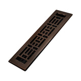 Decor Grates AJH212-RB Oriental Floor Register, 2x12 Inches, Rubbed Bronze Finish