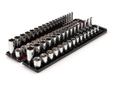 TEKTON 3/8 Inch Drive 6Point Socket Set with Rails, 68Piece (1/41 in., 624 mm) | SHD91220