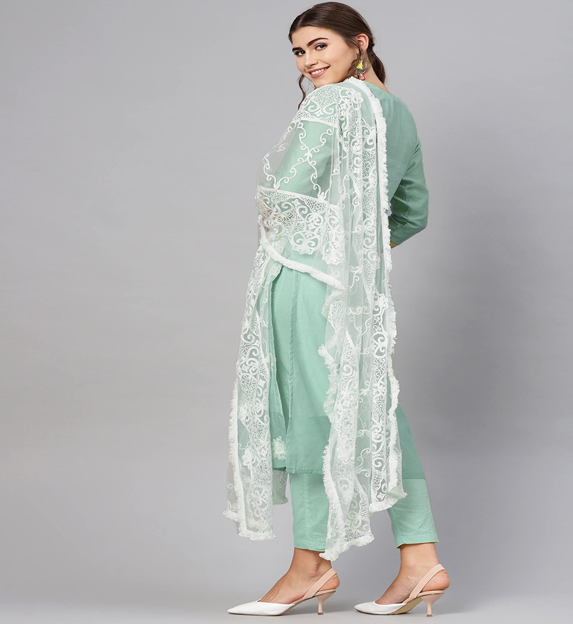 Gosriki Women'S Cotton Blend Straight Embroidered Kurta With Pant & Dupatta (Enter-Pista Green-Jan02-Gs_Xxl_Pista Green_Xx-Large),Pista Green,2,B0BSR2MN57