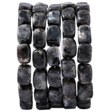 Natural Large Black Spectrolite Cube Stone Beads 8x11mm 38cm/str Loose Semi Gemstone Stone Square Beads for Making Bracelets Nec