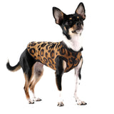 Goldpaw Duluth Double Fleece Dog Sweater Vest for Small Dogs - Soft, Stretchy Dog Fleece - Warm Pet Jacket for Fall and Winter - Premium Pet Outerwear - Machine Washable - Leopard/Black - Size 8