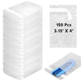 PerKoop 120 Pcs 3.15 x 4 Inch Bubble Cushion Wrap Bags Bulk, Double Wall Bubble Cushion Wrap Pouches, Clear Protective Bags Thic