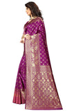 Sugathari Womens Banarasi Saree Pure Kanjivaram Silk Saree Soft New Ladies 2023 Design Wear Pattu Sarees Latest Cotton Party Sari Collections With Blouse Piece For Wedding Sadi (Pari 73 Purple)