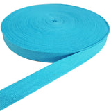 50 Yards Herringbone Tape Ribbon, Cotton Ribbon for Sewing (Blue, 3/4in)