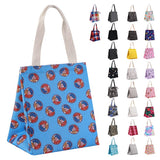 iknoe Insulated Lunch Bag for Women, 9L Sturdy Wide-Open Foldable & Portable Lunch Tote with Interior Pockets, Water-resistant T