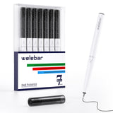Welebar Black Glitter Gel Pens Compatible with Cricut Maker 3/Maker 4/Maker/Explore 3/Explore 4/Air 2/Air, 7 Pack Medium Point P