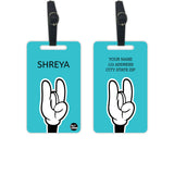 Nutcase Personalized Metal Luggage Travel Baggage Tags Set Of 2 Tags Yo