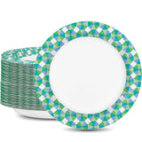 Charmount Paper Plates Bulk, 10 Inch Large Paper Plates, 100pcs Disposable Paper Plates, Blue Paper Plates for Parties and Daily