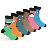 Supersox Kids Boys Socks Ankle Length With Cute Funny Design Compact Combed Cotton Combo Pack Of 6 Available Size 56 Years / 