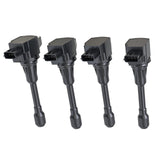 Ignition Coil Pack Set of 4 - Compatible with Nissan & Infiniti Vehicles - 2007-2017 Altima 2.5L, Sentra, Rogue, Cube, Versa, QX