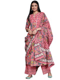 Libas Women's Cotton Kurta Sets (33124O_Pink