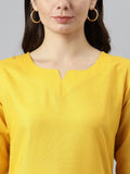 Anni Designer Women'S Polycotton Straight Kurta With Pant & Dupatta (Nilesh Yellow_S_New01_Yellow_Small),Yellow,S,,,