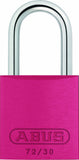 ABUS 72/30 KD Aluminum Safety Padlock Keyed Different with 1 Shackle, Red