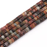NITOPUPU 150Pcs 4 2mm Natural Picasso Jasper Spacer Stone Beads for Jewelry Making Supplies, Loose Semi Flat Round Gemstone Tub