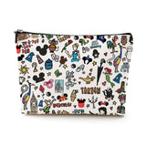 Magic Kingdom Gift Fairytale Fans Cosmetic Bag Movie Characters Collage Makeup Bag Fairy Tales Gifts Cartoon Character Lover Gif