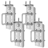 Yaocom 2 Sets 8 Boat Trailer Bunk Brackets, Galvanized Double U Bolt Swivel Top Bunk Bracket Kit for 1.5 x 3, 2 x 3, 3 x 3 Boat 