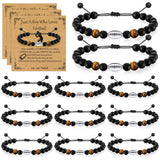 Loetere 12 Set Sport Adjustable Beaded Bracelets Gifts Football Softball Soccer Volleyball Golf Basketball Hockey Bracelets for 