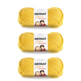 Bernat Softee Chunky Glowing Gold Yarn 3 Pack of 100g/3.5oz Acrylic 6 Super Bulky 108 Yards Knitting/Crochet