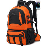 Nerlion 40L Hiking Backpack Travel Backpack for Men Women Camping Waterproof Outdoor Hiking Daypack Lightweight Backpack (Orange