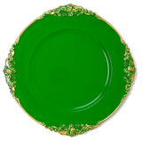 allgala 13-Inch 6-Pack Heavy Quality Round Charger Plates-Floral Green-HD80387