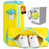 Shoe Washing Machine Bag, 2Pack Microfiber Chenille Laundry Bag for Sneakers SelfLocking Zipper, 360 Deep Clean, Noise Reduc