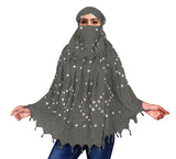 Viraaji Women Cotton Long Scarf Cum Mask | Breathable Bandhani Print Sun Protection Neck & Face Cover Riding Scarf
