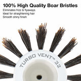 Olivia Garden Ceramic and Ion Turbo Vent 100% Boar Bristle Round Hair Brush CI-BR (4 1/2")
