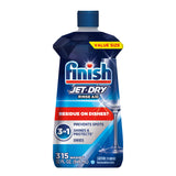Finish JetDry Dishwasher Rinse Aid, Compatible with Dishwasher Detergent, Prevents Spots & Residues, Dries, Shine & Protects, 3