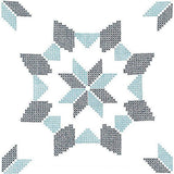 Jack Dempsey Stamped White Quilt Blocks, 18Inch by 18Inch, Interlocking XX Western Star, 6Pack