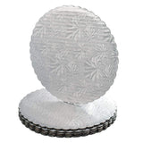 12 Silver Scalloped Edge Cake Boards, 12 ct