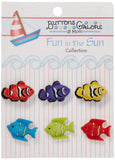 Buttons Galore Exotic Fish, 0.6, MultiColour