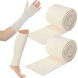 Nuanchu 2 Pack Cotton Stockinette Tubular Elastic Wrap Bandages Cast Stockinette Roll for Arm Leg(4 Inches X 16.4 ft)