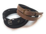 Generic Formal Casual Women Denim Material Jeans Belts Black And Buiscuit 2Pcs