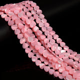 JM Design 8mm Pink Mother of Pearl MOP Shell Heart Shaped Beads for Bracelets Jewelry Making Crafts Adults Adults
