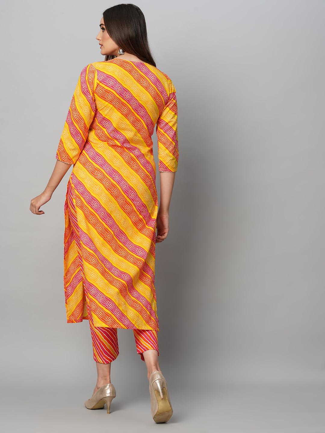 Gosriki Women'S Cotton Blend Straight Printed Kurta With Pant Set (Sumali Red-Nw-Gs_S_Red_Small),Red,,B0CGD5RGF6