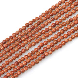 4mm Natural Gold Sandstone Beads Round Gemstone Loose Beads for Jewelry Making (95-100pcs/strand)