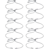 Sureio 20 Pieces Adjustable Slider Bracelet for Jewelry Making Bracelet Chains for DIY Jewelry Making Findings Extender Chains w