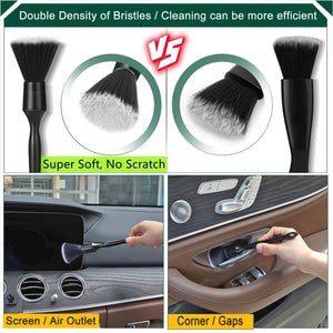 Fitosy Car Interior Duster Detail Brush Cleaning Gel Kit, Soft Dash Vent Dusting Slime Putty Detailing Brushes Accessories Essen