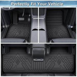 Mixsuper Floor Mats for Toyota GR86 2022-2025 All Weather Floor Liners 1st & 2nd Row Set Black
