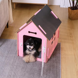 Dog House Indoor for Small Dogs or Cats, Cozy Wooden Design, Small Indoor Bed House, with Air Vents and Elevated Floor Warm Dog