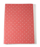 Mycarbonfootprint Tiny Cream Colour Dotts Printed On Red Paper As Cover Totally Wood Free & Acid Free A5 Notebook With 48 Sheets