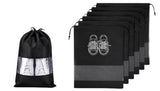 Klive Travel Shoe Bags Pack Of 6, Shoe Organizer Pouch For Men Women, Reusable Shoe Cover For Storage, Breathable Footwear Bags 
