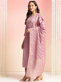 Gosriki Women'S Rayon Viscose Embroidered Straight Kurta With Pant & Dupatta (Nagari Purple-Vks01-Gs_Xxl_Purple_Xx-Large),Purple,2,B0DT7BV6HD